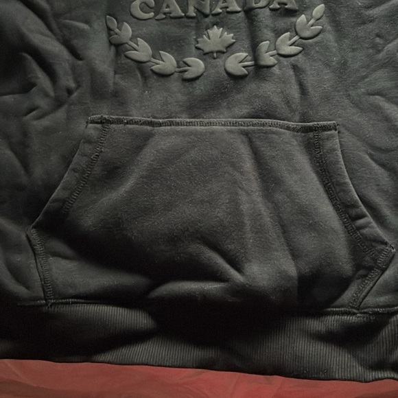Roots original mens hoodie “Canada edition” black on black sz small - Picture 3 of 4